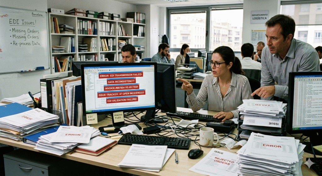 Tener una mala integración EDI generar errores e incidencias constantes, y retraso en los pagos por retrasos en las facturas.